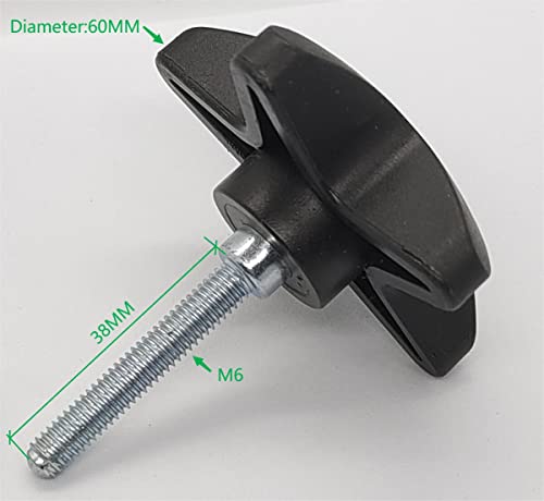 Rollator Height Adjustment Knob,Rollator Replacement Parts For Vibe Rolling Walker With Serial Number Jn - Knob With Screw For Handle Height Adjustment(1Pair,Black) #TOP1