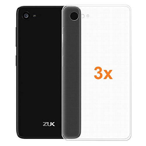 REY 3X Funda Carcasa Gel Transparente para Lenovo ZUK Z2, Ultra Fina 0,33mm, Silicona TPU de Alta Resistencia y Flexibilidad