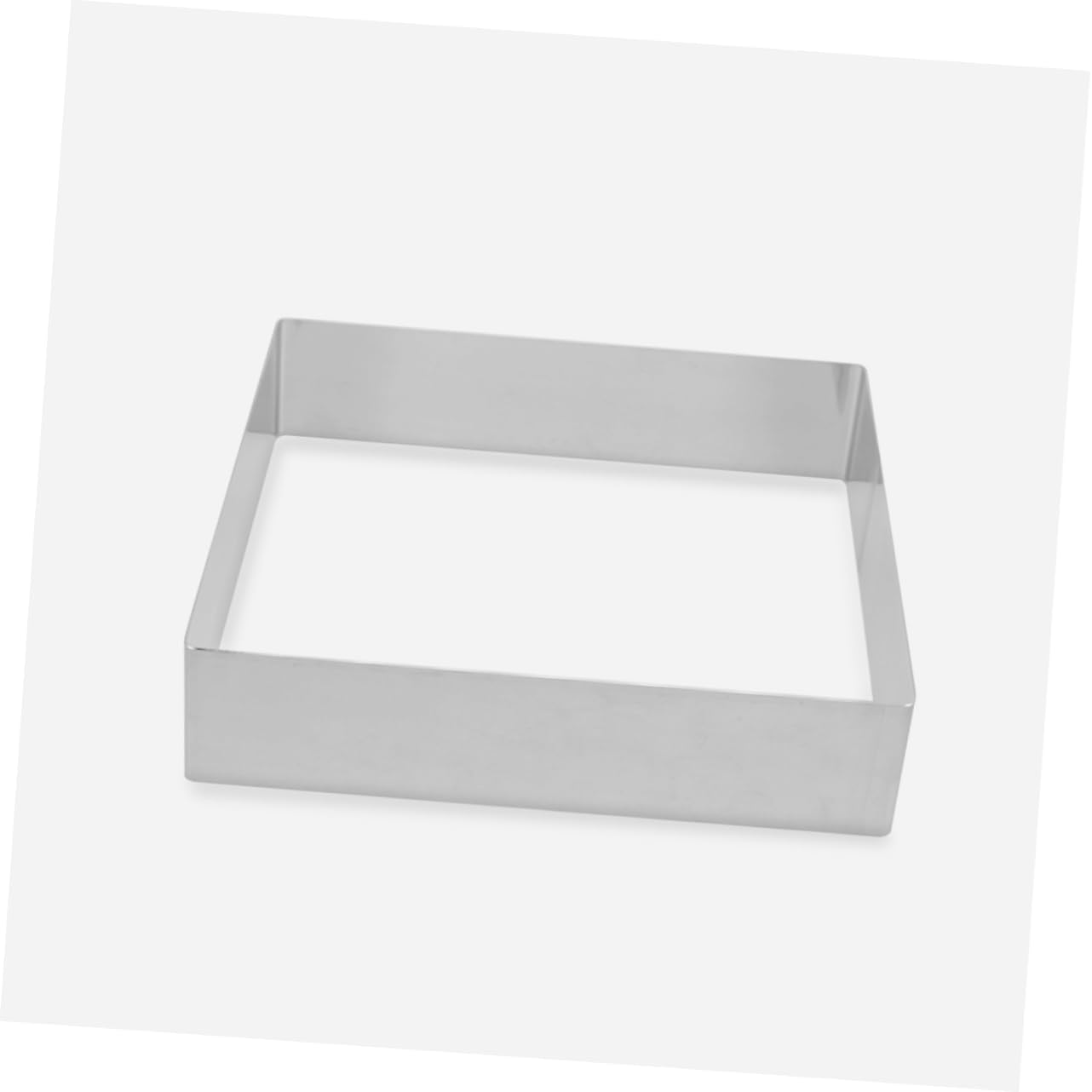 Square Mousse Ring Set 2pcs Stainless Steel Cake Mold for Baking Adjustable Baking Tool for Desserts and Puddings for Home Bakers and Party Hosts
