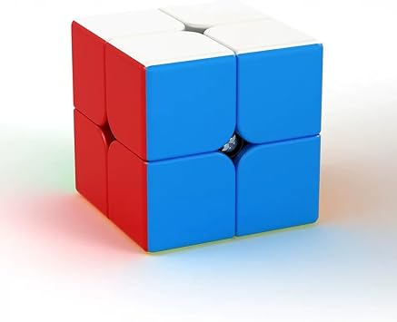 MoYu 2x2 Meilong Competition Cube 2x2x2 Stickerless Nomag Non-magnetic Official WCA International Tournament Standard Logo-less Smooth Rotation Suitable for Beginners, Children, and Students Global