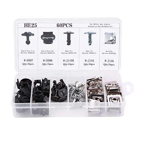60 stücke 5 Arten Auto Motor Undertray Abdeckung Bottom Shield Befestigungsclip Motor Undertray Trim Clips Kühlerabdeckung Clips