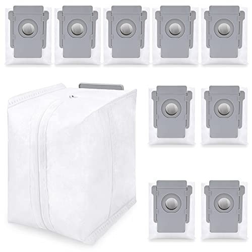 Xakay Roomba Lot de 10 pièces de rechange pour iRobot Roomba i3 i4 i6 i7 j7 i8 S9 S9+ Sacs d'aspirateur Réutilisés avec fermeture éclair Roomba Cover