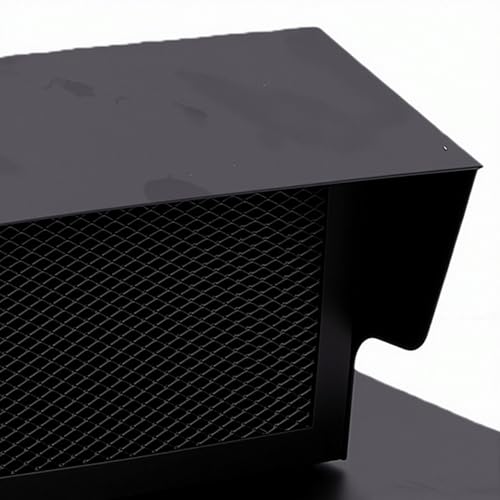 Couvercle d'aération robuste de 6 pouces en acier galvanisé noir pour ventilation extérieure - 8
