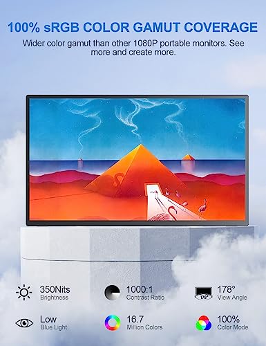 Monitor Portátil Uperfect 18.5 Polegadas UMAX 120hz IPS FHD Gamer Games