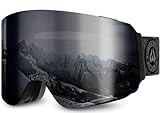 Wildhorn Roca Pro Cylindrical Ski Goggles Men Women, Ultra wide FOV 185°, Anti-Fog/Scratch 100% UV