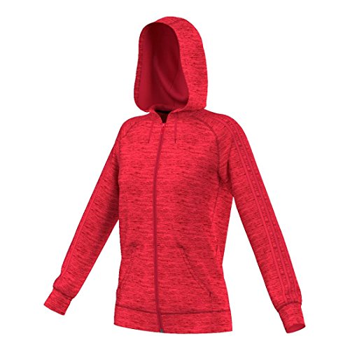 adidas Women's Team Issue Fleece 3 Stripe Full Zip Hoodie