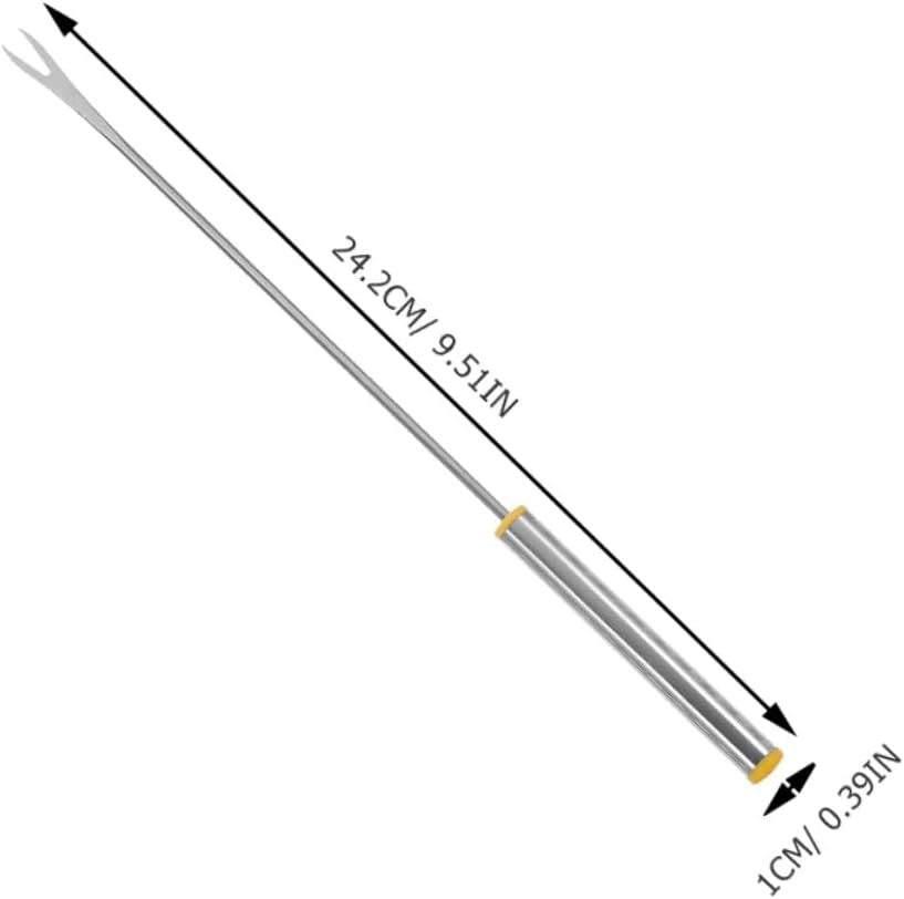 Operitacx 18pcs Stainless Steel Fondue Forks and Dessert Skewers Heat-resistant Color-coded Candy Dipper Tools for Chocolate Cheese Bbq Grilling and Picnic Use