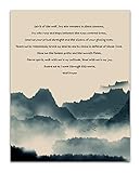 Spirit of the Wolf. You who wanders in silent shadows.Guard me as I move through this world. Wolf Prayer, Misty Mountain Loving words Wall Art Decor- Unframed 11 x 14 Print - Gift to show Love