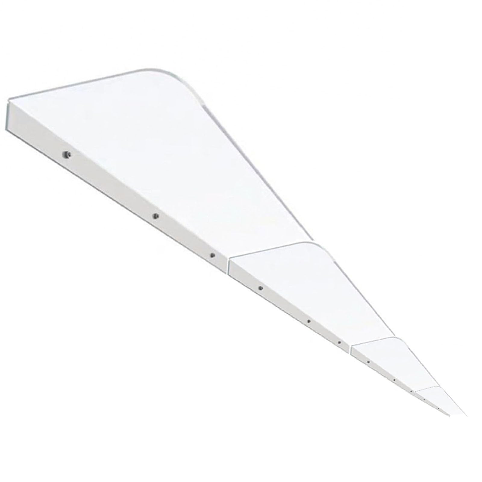 Toldo transparente de policarbonato con aislamiento UV y drenaje curvo para ventanas 480 cm 1