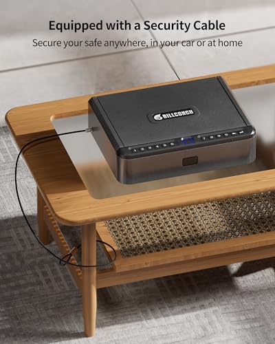Billconch J11-01-BLACK Gun Safe For Handgun - Biometric Gun Safe 4 Ways Quick Access With Fingerprint/Full-Digital Keypad/Key/App Lock Handgun Pistol Safe thumb #2