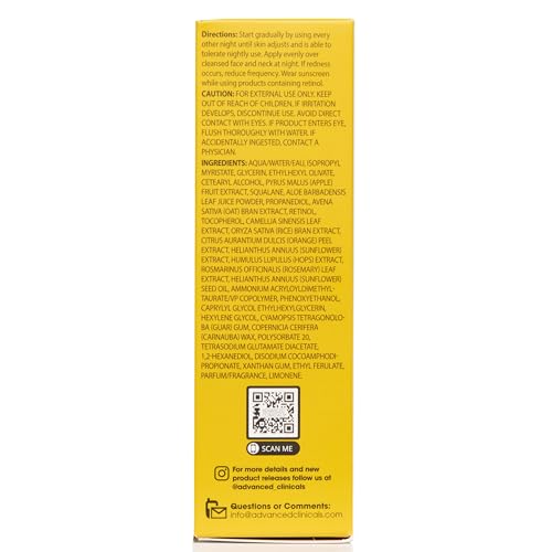 Advanced Clinicals Professional Strength Retinol Serum. Anti-aging, Wrinkle Reducing (1.75oz) - Image 8