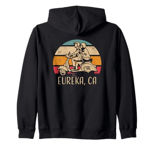 Eureka California USA - Patinete retro con diseño de puesta de sol Sudadera con Capucha