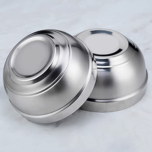 Liangchuang Heat Insulated Stainless Steel Bowls, Sus 304, Double Walled Multipurpose, 30 Oz, Perfect Snack Bowls For Serving Ice Cream Or Hot Soup, Cereal, Rice, Noodles, Salad. (2 Pack) #TOP6