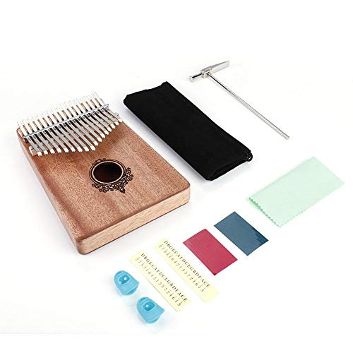 Dilwe Pouce Piano, 17 Touches Kalimba en Acajou avec Marteau Tuning, échelle Autocollant, Chiffon de Nettoyage, Sac… - Les Beatles, Paul McCartney, John Lennon, RIngo Starr, George Harrison Dilwe Pouce Piano, 17 Touches Kalimba en Acajou avec Marteau Tuning, échelle Autocollant, Chiffon de Nettoyage, Sac… – Image 8