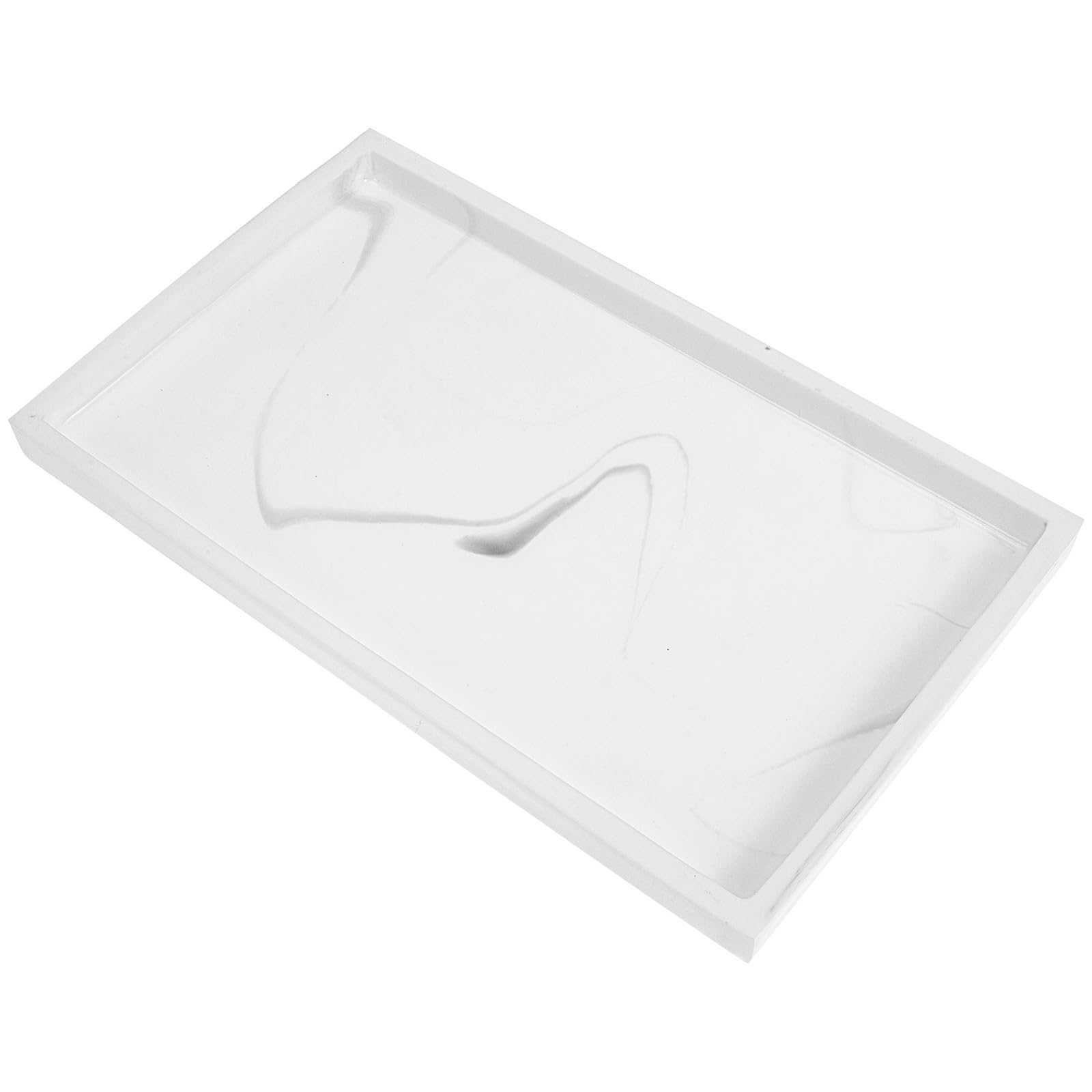 Plateau de salle de bain blanc pour organiser vos cosmétiques avec style