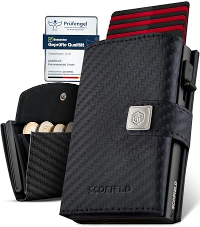 SF SCOFIELD Geldbörse Herren | Portmonee Herren für 11-12 Karten | Geldbeutel RFID Schutz | Portemonnaie | Wallets for Men | Smart Wallet | Kreditkartenetui | Slim Wallet | Kartene