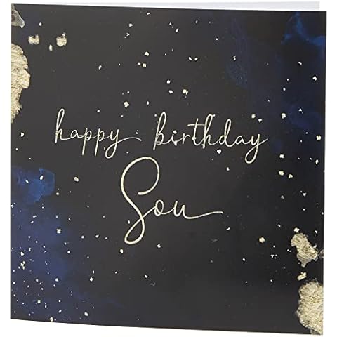 Wuzci Happy Birthday Son Greeting Card, Multicolour, 150 x 150 mm Cover