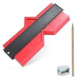Medidor de contornos, Calibrador de contorno, medidor de perfil de 10 inch Regla de medida Duplicadora de contorno de regla para medición precisa en madera laminada Herramienta de marcado de madera
