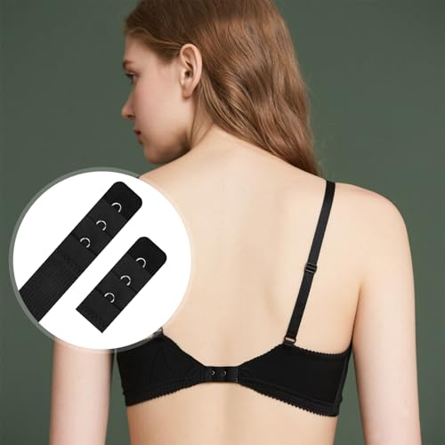 8 Pack Bra Extenders for Women, Stainless Steel & Cotton Comfortable Back Hook Extender, 3-Row Adjustable Bra Band Clasp for Pregnancy, Sports, Daily Wear2