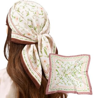 MEANBEAUTY Bandana Seide Schals Quadratisches Satin Kopftuch für Damen Haarschal 70x70cm mit Geschenkbox​