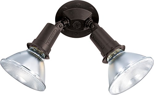 Image of Satco SF76 /523 Two Light Outdoor Heavy Duty Cast Aluminum Durable Weather Proof Security Flood Light, Bronze