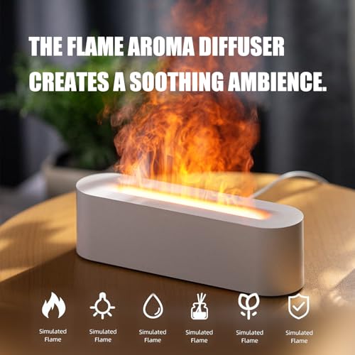 Flame Upgrade 7 Colour Lights Essential Oil Aromatherapy Electric Aroma Diffuser, Waterless Auto-Off for Home Office Room, Black - Image 5