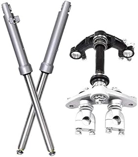 WPHMOTO Front Forks Suspension Shocks with Triple Tree Handlebar Riser Clamp Set for CRF50 70cc 90cc 110cc Dirt Bike Drum Brake