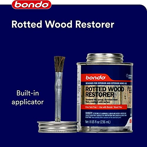 Bondo Rotted Wood Restorer, into Spongy, Dryrotted Wood
