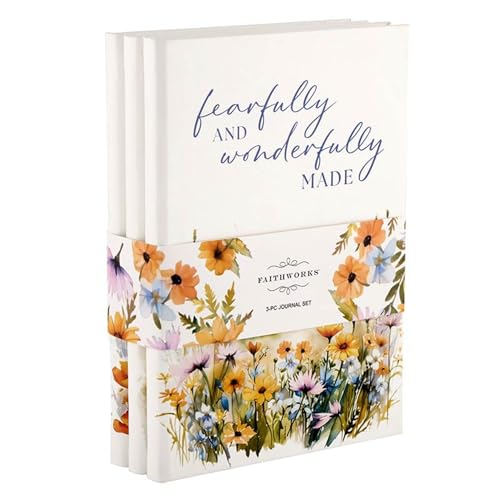 Carnet de notes ligné Faithworks écriture spirituelle, lot de 3 calepins rigides format moyen