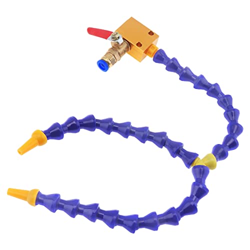 Image of CLAHJQX Mist Coolant Lubrication Spray System, Double Head Bifurcated Round Nozzle Flexible Water Cooling Tube Spray System for 8mm Air Pipe CNC Lathe Mill Drill Carving Machine