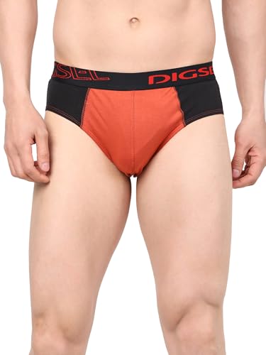 Image of Men 100% Combed Cotton Outer Elastic Self Design Briefs D Redz