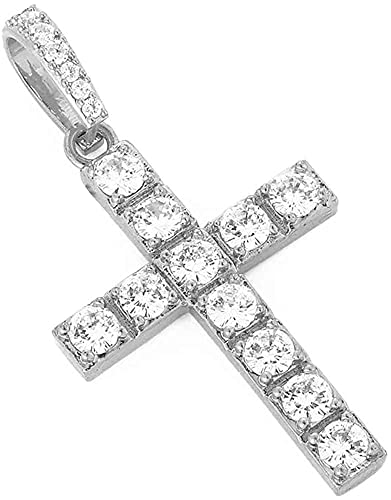 Iced Out Cross, Bull, Money Bag, 23 & More Pendants on Tennis Chain for Men or Women - Bling'ed Out Hip Hop Jewelry on Blast! - Gold or Silver & Size Your Choice - TN0014