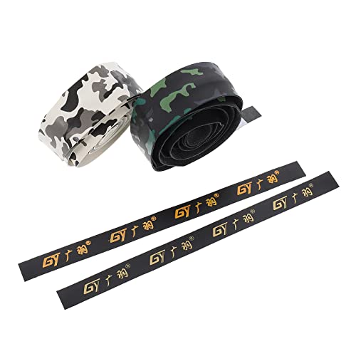 LUOZZY 2 peças elásticas para vara de pesca, faixa antideslizante, badminton, raquete, aderência, fa