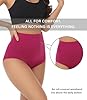 wirarpa Women's Super High Waisted Briefs Underwear Full Coverage Cotton Panties for Women 4 Pack Multicolored Size Medium