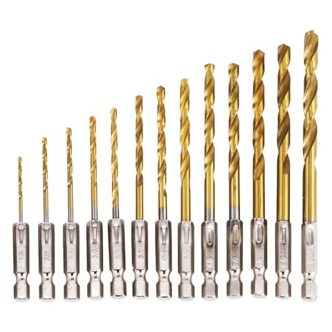 ALOUKA 13-Piece Titanium Drill Bit Set Cover