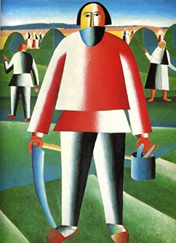 Affiche impression d'art de Malevitch, grand tableau décoration chic 60x90