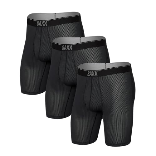 SAXX Underwear Co. Men's Quest Quick Dry Mesh Ll 3Pk,...
