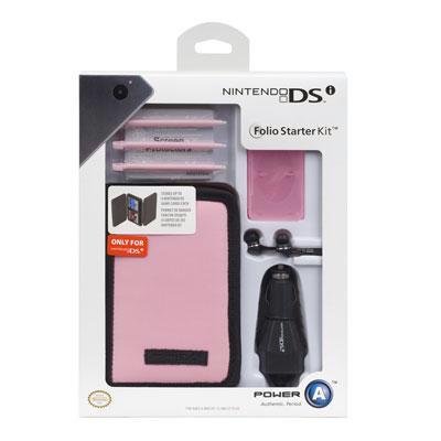 New Bd A Gaming Accessory Kit Dsi Folio Starter Kit Pink Powera Faux Leather Mini Folio