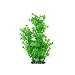 CNZ Aquarium Plastic Plant Decoration w Ceramic Base Medium 15-inch, Green