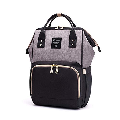 Preisvergleich Produktbild chenyu Multifunktions-Baby Windel Wasserdicht Windel Rucksack Reisen Mummy Daddy Large Kapazität Tote Staubbeutel Wickeln Rucksack Black + Gray