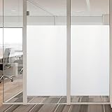 Vinilos para Ventanas 90 x 350 cm Vinilo Adhesivo Cristal, Vinilo Ventana Privacidad, Película de Ventana Espejo Vinilos Ventanas para Casa Oficina Tienda, Blanco Mate
