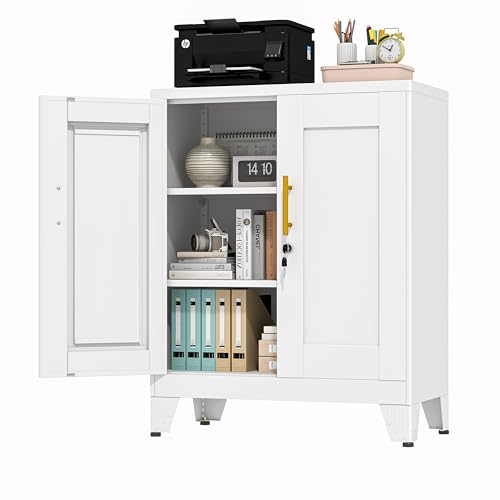 RISTERN White Metal Storage Cabinet