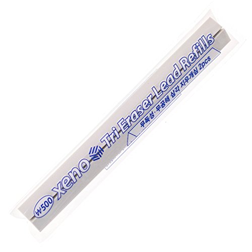 Xeno Refill Erasers for Tri-II Click Eraser, Contains 12 Eraser Refills (6 Pack of 2)