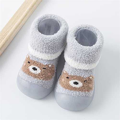 Baby Girl Shoes,Kids Boys Girl Shoes First Walkers Thickened Warm Cartoon Socks Shoes Antislip Prewalker Cute Shoes3