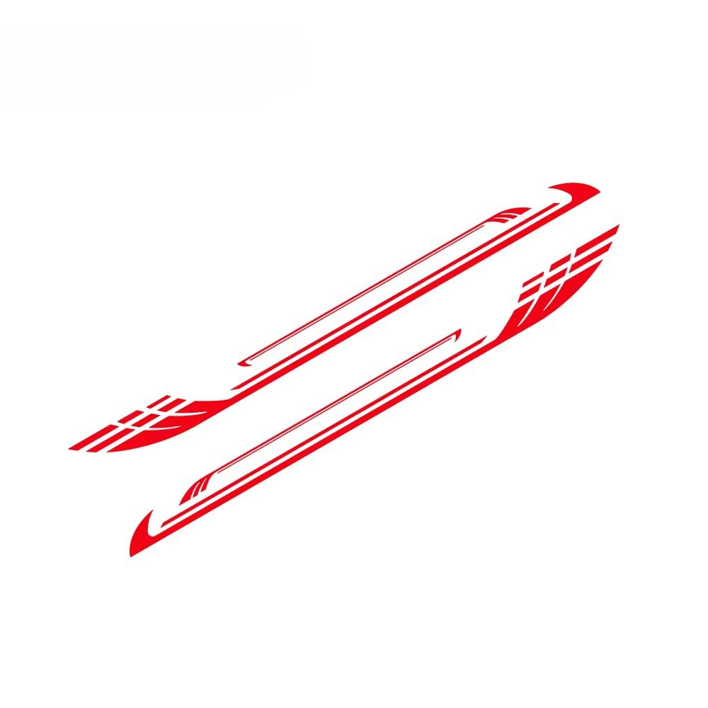 Car Body Sticker Side Stripes for Ford Transit Mk4 Mk5 Mk6 Mk7 (1991-2014) Waterproof Scratch Resistant Auto Vinyl Decal Exterior Decoration Accessories,Red