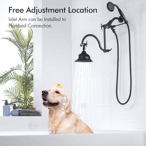 Cabezal Ducha Lluvia Dual Negro Matte 6" Combo Bagnolux miniatura 6