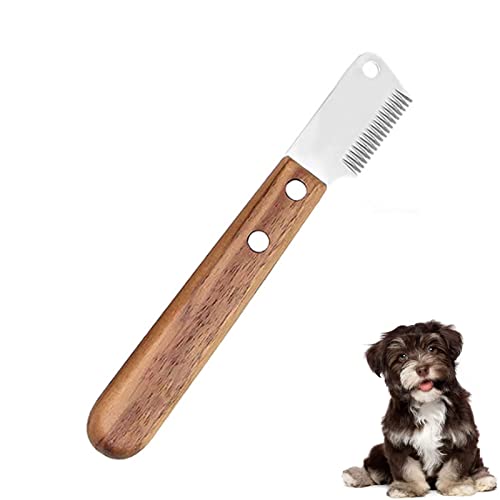 Vastsea Cuchillo pelador Profesional para Perros, Cuchilla de Stripping, para Eliminar Pelo Muerto y Muda, Aplicable al Aseo de Animales, la Mayoría de los Perros Cover
