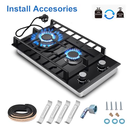 Foto TopStrong Piano Cottura 4 Fuochi Gas, Piano Cottura 60cm da Incasso, Acciaio Inossidabile 6