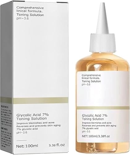 Glycolic Acid 7% Exfoliating Toner, Brightening and Smoothing Daily Toner for More Even-Looking Skin Tone (1 pcs)