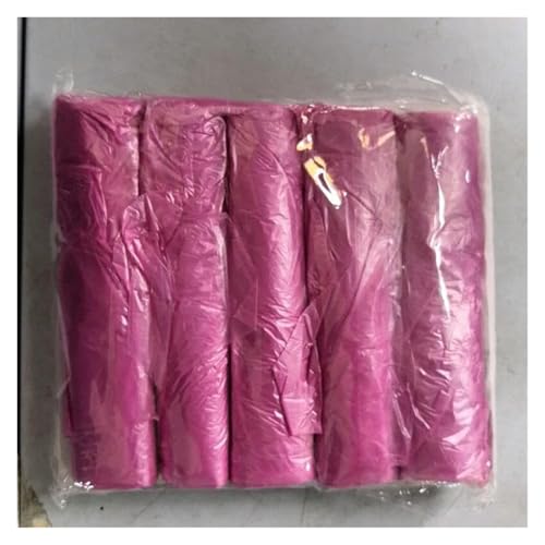 Garbage bag5 Rolls 1 Pack 100Pcs Household Disposable Trash Pouch Kitchen Storage Garbage Bags Cleaning Waste-Red-45X50Cm